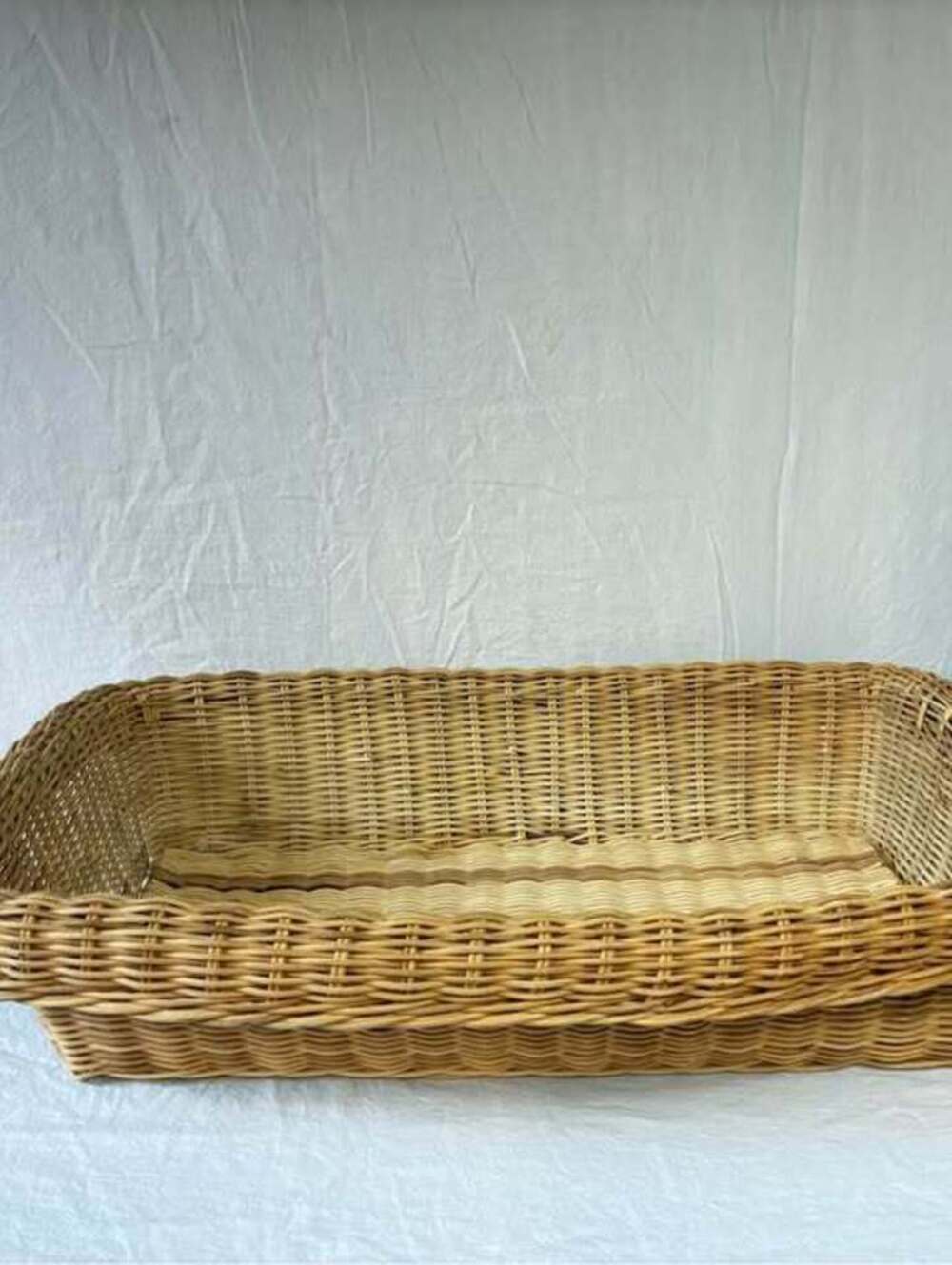 Large Rectangular Wicker Basket - Picture 2 of 4